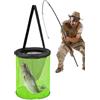Generic Cestino per pesci pieghevole con coulisse secchio portatile | Rete catturata dal vivo per campeggio all'aperto fiume gamberi gamberi gamberi pesce gatto pesca sul ghiaccio granchio