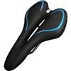LOMXCBVHY sella da bicicletta Bicicletta Da Sella Adatto Bicicletta | Cuscino in silicone Sedile da ciclismo Superficie in pelle PU Gel riempito di silice Confortevole antiurto
