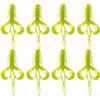 Qxzrdoris Esche Morbide 8 Pezzi Di Esca Gamberetto Fluorescente Elastica A Lunga | Artificiali Da Pesca In Mare Per Bass Crappie Torrente Lago Fiume Bacino Stagno Lungo La Riva