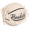 Fesjoy Borsa a Tracolla Rotonda a Forma di Pallone da Basket per | Stile unico, pelle PU di alta qualità, abbastanza spaziosa per gli oggetti essenziali, cinturino staccabile, uso casual