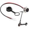 Generic Porta di ricarica per scooter elettrico, presa impermeabile a 3 pin | Spina di ricambio in puro rame ignifugo GX16 foro rotondo per scooter elettrici moto e veicoli a batteria