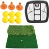 WRITWAA Rete da Allenamento Golf Pieghevole Portatile in Nylon Nera | Set Mini Tappeto, Struttura Stabile, Uso Casa e Campo, per Giocatori di Golf