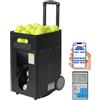 Generic Macchina per palline da tennis con telecomando e app, angolo di lancio regolabile, velocità, frequenza di rotazione, capacità di 50 palline, ideale per principianti e sport da solista