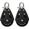 aqxreight Bozzello Singolo Girevole per Vela 50 Mm in Acciaio Inox 316 | Puleggia Marina, Ruota in Nylon PA6.6, Staffa in Acciaio Inox 316, Barca a Vela Kayak Gommone, Guida per Corda, 2 Pezzi