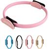 BOOMFIT Cerchio Pilates 39 cm Anello Ring Monoblocco Impugnature Imbottite | Anima in fibra di vetro che riprende la forma e non si smonta | Tonifica interno coscia addome e pavimento pelvico