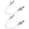 ibasenice 2 Pezzi Morsetto per Maschera da Scherma in Acciaio Inox Bianco | Clip Robusta per Allenamento, Presa Sicura Sul Filo, Uso e Metodo di Punteggio Stile Casuale