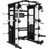 Fitness Tech Multistazione Palestra Semiprofessionale F20 Home Gym 200 kg | Smith Machine Multipower con Pulegge 2:1, Lat Machine, Pesi Integrati e Struttura Rinforzata