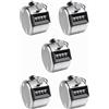Girlove Contatore Manuale in Metallo a 4 Cifre Senza Batteria, 5 Pezzi | Anello da Dito in Metallo, Manopola di Reset Rapido, Compatto 4,1 x 5,5 cm, Golf e Sport