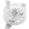 MUCKLILY Mulinello da Mosca Bianco in ABS Frizione Avanzata | Design Ergonomico, Impugnatura Confortevole e Guida Filo Precisa, per Canne e Filo in Acqua