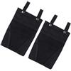 DEEPCRAFF 2 Pezzi Borsa Frontale Sospesa per Bici Elettrica, Nero in Canvas | Scomparti Multipli, Chiusura a Scatto e Tracolla Regolabile, Profilo Sottile per Cavi e Spostamenti Urbani