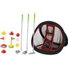 Fonowx Set da Minigolf per Bambini con Rete Pieghevole per attività in Casa, Giardino Giochi. Include 3 Mazze, 3 Palline, 2 2 Bandierine.