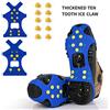 XYZLH Tacchetti per ghiaccio, impugnature per ghiaccio e trazione, antiscivolo sopra scarpe/scarponi in gomma, ramponi con 10 borchie in acciaio + 10 borchie di ricambio extra (blu, XL)