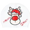Swimxwin Cuffia Nuoto Silicone Renna di Natale Merry Xmas | Elevata Aderenza | Divertente cuffia da nuoto da donna, originale, allenamento intensivo, sport acquatici, acque aperte, aquagym, master club