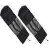 TOYZFRIENDY 2 Pezzi Borsa Tappetino Yoga Nero a Tracolla Singola in Rete | Tasca a Rete, Chiusura Cordino, Asciugatura Rapida, per Pilates e Spogliatoio