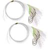 FESTFENDS 2 Corde Trave da Pesca con Testa Luminosa N0.16 in Nylon per Mare | Pronta All'uso, Cattura Multipla, per Pescatori Notturni e Specie Salmastre, Accessori per Pesca