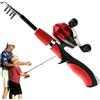 Generico Kit Pesca per Principianti Bambini Attrezzatura Telescopica Pieghevole | Canna Da Pesca Telescopica Per Pasqua Compleanno Giorno Dei Bambini Natale Capodanno Interno Ed Esterno