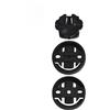 BEAZOOM Supporto universale per computer da bicicletta, 3 pezzi, per Garmin Bryton | Cateye viGPSPORT Blackbird Tachimetro Base Mount Nero Plastica