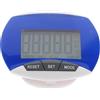 TOMETURE Contapassi Elettronico Multifunzione per Camminata, Display Facile | Traccia Distanza, Corpo in ABS Blu, per Tasca o Cintura, Batteria Inclusa