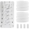 Dafannis Lacci Scarpe Elastici - Stringhe Elastiche per Scarpe - Lacci Elastici per Scarpe Bambini, Adulti - 2 Paia 8mm (Larghezza) No Tie Lacci Scarpe da Ginnastica con Chiusura in Metallo, 120cm