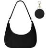 Aucuu Borsa a Tracolla da Donna in Nylon, Anni '90 Retrò, Pochette Classica Ascellare Con Chiusura a Cerniera