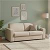 Dmora Talamo Italia - Divano letto 2 posti Algisa, Sofà Soggiorno con apertura girevole in tessuto imbottito, Braccioli slim, 100% Made in Italy, Cm 180x95h90, Beige