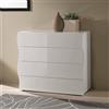 Dmora - Cassettiera Mattia, Settimanale 4 cassetti, Comò per Camera da Letto, 100% Made in Italy, cm 98x40h82, Bianco Lucido