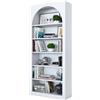 Dmora Libreria Quantum 80x32x180h cm Bianco 5 Ripiani Installazione Libera, Biblioteca Struttura Verticale