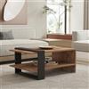 Dmora Tavolino da Salotto Orlolo 80x55x35h cm Marrone Rovere Un Vano Forma Rettangolare, Colore Ripiano Marrone