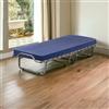 Talamo Italia Letto Pieghevole Venera, Brandina con Rete, Materasso, Lettino salvaspazio, 100% Made in Italy, 80x190h39 cm, Cover Protettiva Inclusa, Blu, 190 cm (15 doghe)