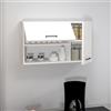 Dmora Mobile Pensile Kanoni 90x52h cm Bianco 2 Ripiani 2 Ante, 4 Vani