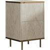 Dmora Comodino Eburonia 40x35x60h cm Beige Marmo Un Ripiano Apertura Battente, Un'anta
