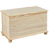 Dmora Panca contenitore, in pino massello color naturale, cm 89x47x53