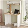 Dmora Scrivania Mileel 90x52x149h cm Marrone Rovere Nodi 3 Ripiani 4 Vani, Colore Ripiano Marrone