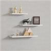 Dmora Mensola Elnari 30x2x14h cm Bianco 3 Ripiani set da 3 Mensole