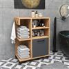 Dmora Armadio Multiuso 1 Anta Quijote 60x81h cm Marrone Rovere 5 Ripiani Un'anta, 5 Vani