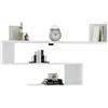 Dmora Mensola Elnilo 120x20x71h cm Bianco 3 Ripiani