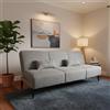 Dmora Divano Letto 3 Posti Hugo 70x190 cm Nero Reclinabile Posti a Sedere 3, Cuscini Inclusi