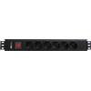 Wp Europe WP WPN-PDU-I01-06 unità di distribuzione dell'energia (PDU) 6 presa(e) AC 1.5U Nero