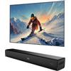 Selius Soundbar da 60 cm, Bluetooth, 120W, sistema 2.1 con subwoofer integrato