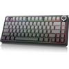 Selius Tastiera da gaming meccanica - Layout 75% - Bluetooth - Retroilluminazione RGB - Materiale: plastica e silicone