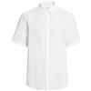 Marks & Spencer Uomo Camicia a Maniche Corte in Misto Cotone e Lino - vestibilità Regolare - Traspirante