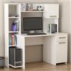 Dmora Scrivania Menere 120x60x77h cm Bianco 6 Ripiani un Cassetto, 2 Ante