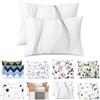 Homebliss Federe Cuscino 40x70 cm Set 2 Pezzi Microfibra, Bianco con Linee Nere | Chiusura a busta, motivi coordinati