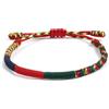 Aucuu Portafortuna Braccialetto, Braccialetti Intrecciati, Braccialetti Amicizia Intrecciati, Tibetano Amicizia Corda Bracciale, Bracciali Fatto a Mano, Bracciale Regolabile per Donne Uomo Bambini