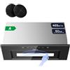 CIARRA CBCB6931B Cappa Aspirante Incasso 60cm Classe A 469m³/h | 3 Velocità - Doppia Modalità -Controllo Gestuale-Facile Installazione-Con Carbone Attivo CBCF055 - Acciaio Inox Nero