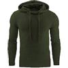 Generic Felpe con cappuccio da uomo a nido d'ape a maniche lunghe pullover caldo felpa con cappuccio autunno inverno cappotto da uomo leggero maglione moda casual maglioni