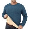 Generic Felpe da uomo Foderate in pile a maniche lunghe maglione girocollo felpa oversize maglioni da uomo sport casual top in tessuto fiocco di neve camicie invernali top