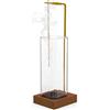 weiclianhp Porta Incenso in Legno con Raccogli Cenere in Vetro Rimovibile | Porta Incenso per Bastoncini Rovesciato, per Meditazione, Yoga, Spa, Zen, Decorazione Casa