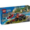 LEGO City - Fuoristrada Antincendio E Gommone Di Salvataggio