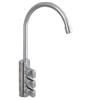 Rubinetto 3 vie acciaio inox Elvo Colore Cromo